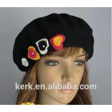 2015 new high quality winter angora custom berets knit hat wholesale